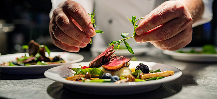 a chef preparing a meal