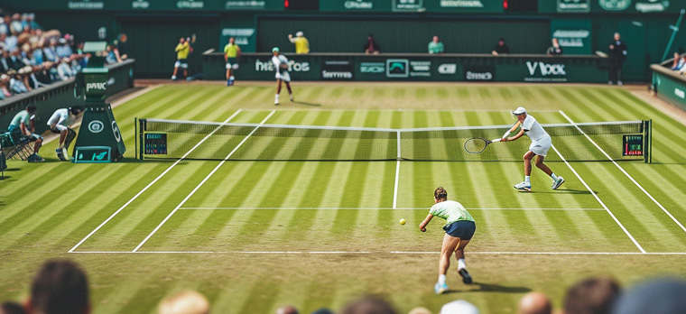 a lawn tennis match